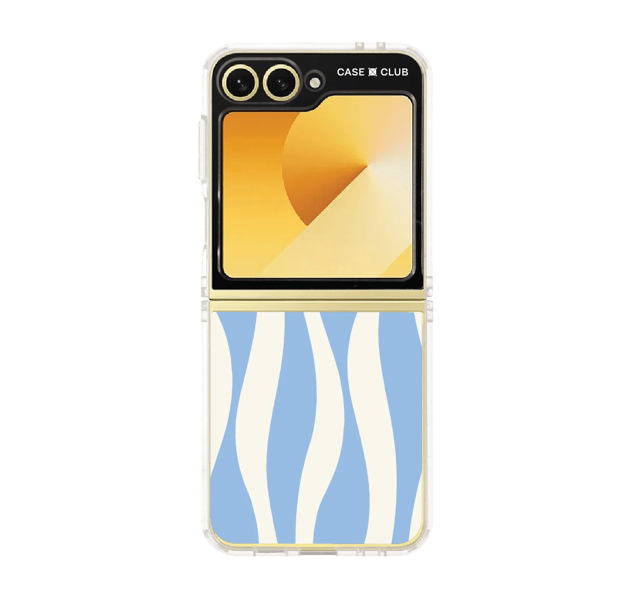 white & blue wavy pattern